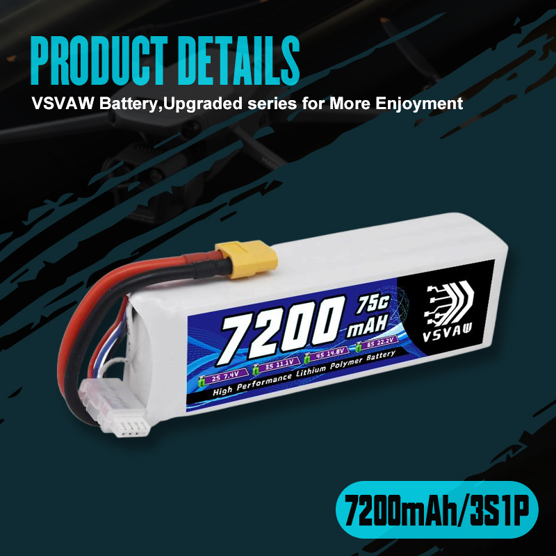 VSVAW 3S Lipo Battery 11.1V 72 - مراجعة Rc Helicopter Battery وسعره