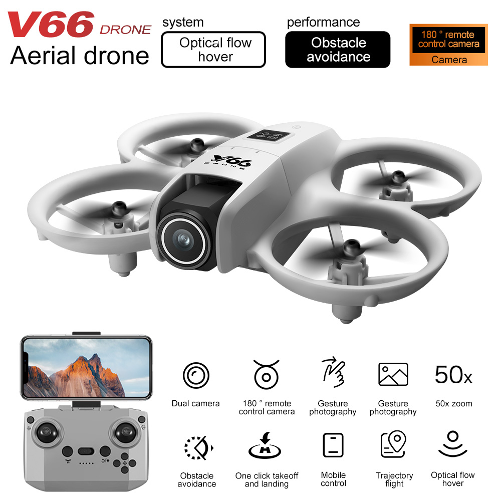 New V66 Mini Drone HD Camera 4 - مراجعة Rc Helicopter Case وسعره