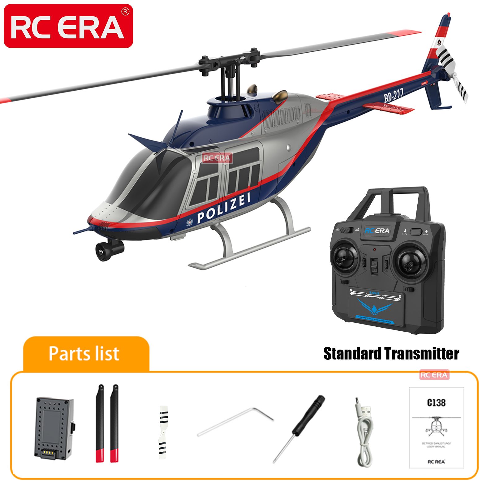 RC ERA C138 BELL 206 Jet Range - مراجعة Rc Helicopter Gyro وسعره