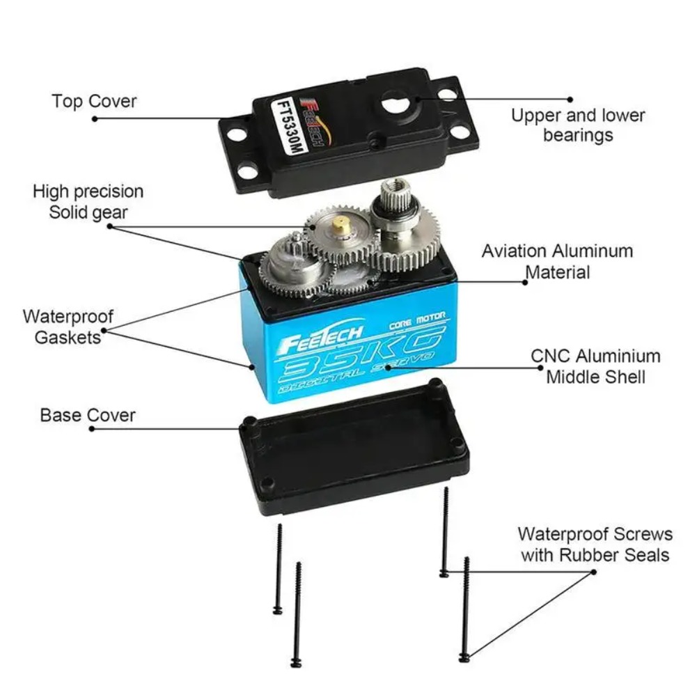 FEETECH FT5330M 35KG Digital S - مراجعة Rc Helicopter Motor وسعره