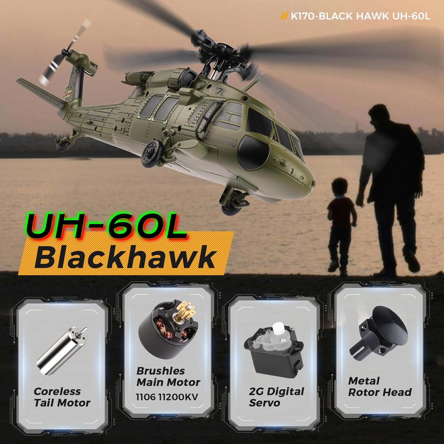 WLtoys K170 Brushless 4-CH RC  - مراجعة Rc Helicopter Gyro وسعره