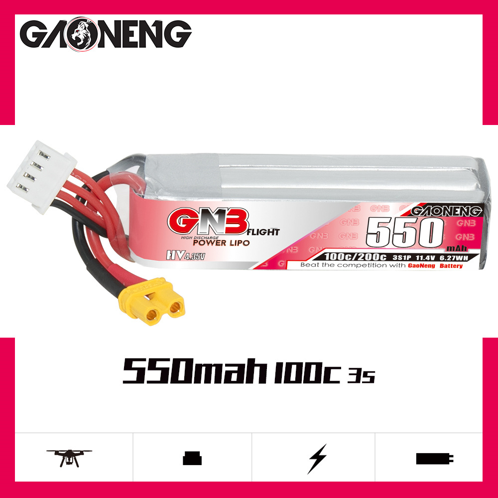 GNB HV 11.4V 550mAh 100C/200C  - مراجعة Rc Helicopter Coaxial وسعره