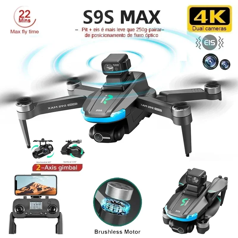 NEW S9S MAX MINI Drone 4K 2-Ax - مراجعة Rc Helicopter Case وسعره