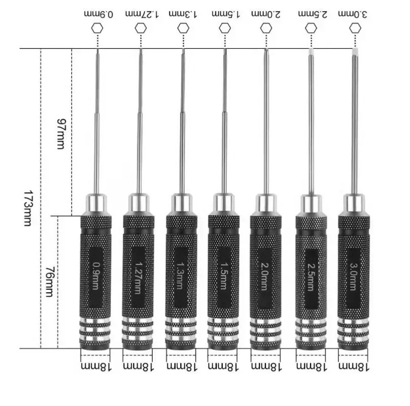 0.9/1.27/ 1.3/ 1.5/ 2.0/ 2.5/  - مراجعة Rc Helicopter Tool Kit وسعره
