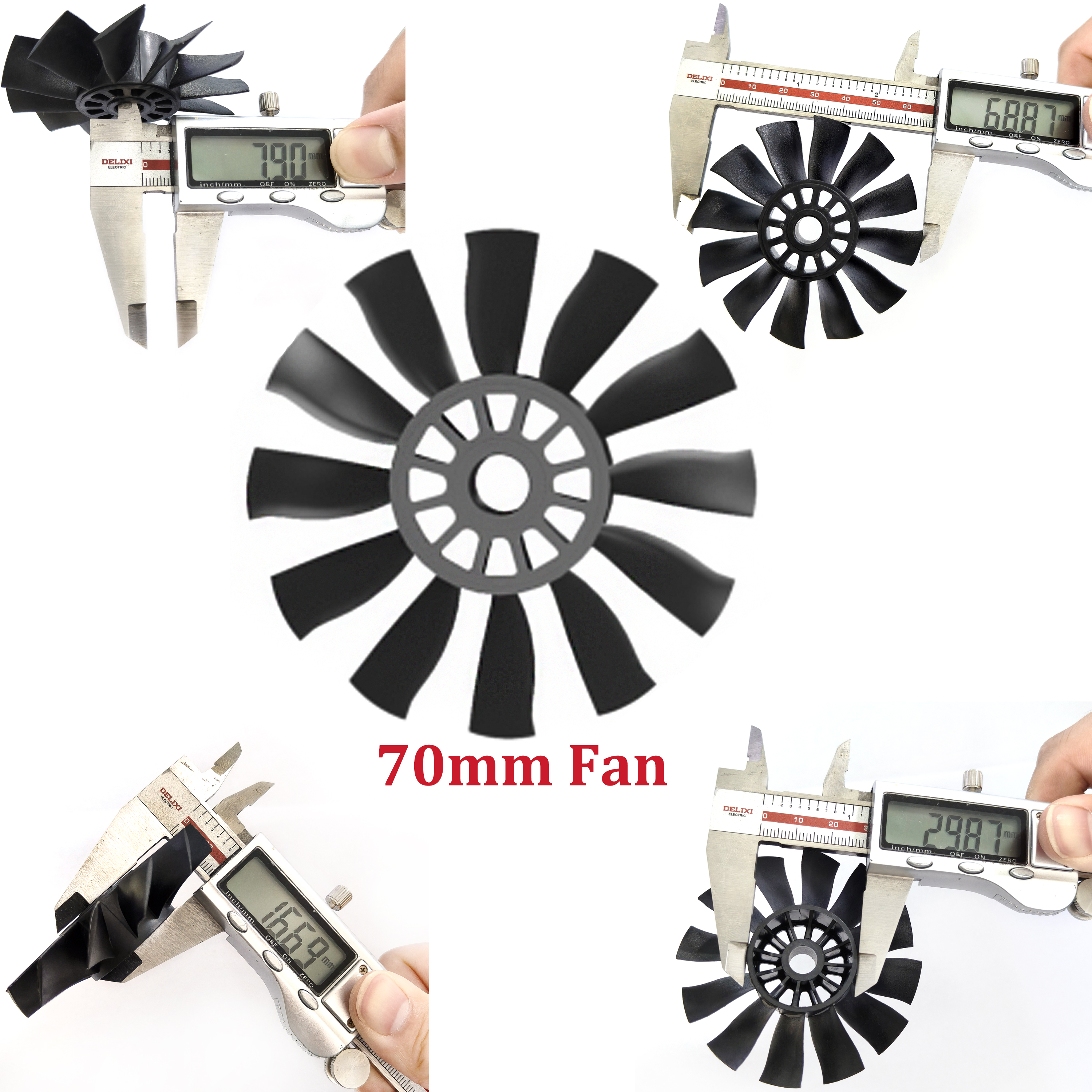 QX-MOTOR 12Blades CW CCW 70mm  - مراجعة Rc Helicopter Blade وسعره