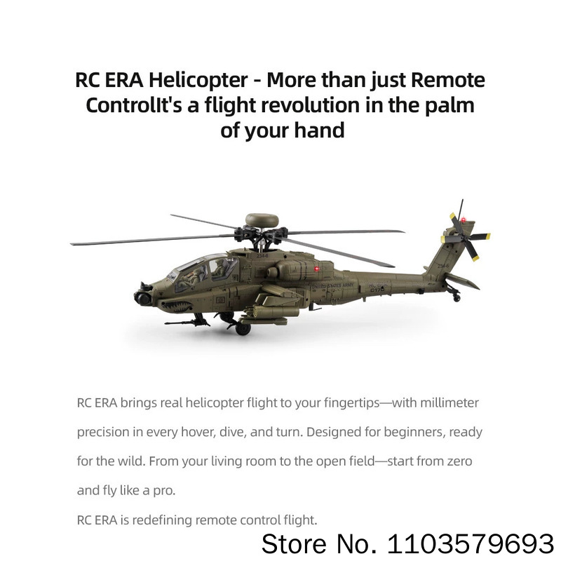 Rc Era Rc Helicopter Ah 64d Ap - مراجعة Rc Helicopter Single Rotor وسعره