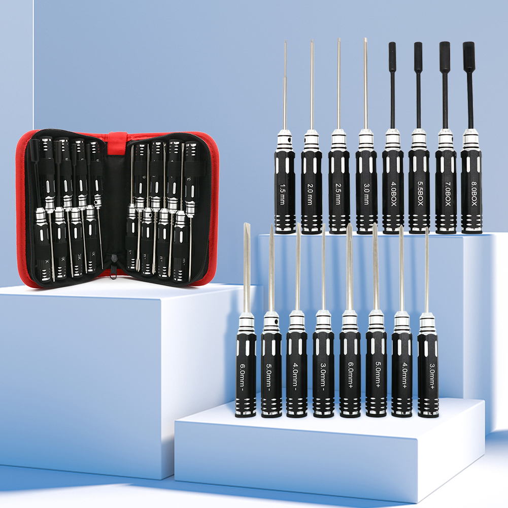RC Hex Driver Set - 16pcs Hex  - مراجعة Rc Helicopter Tool Kit وسعره