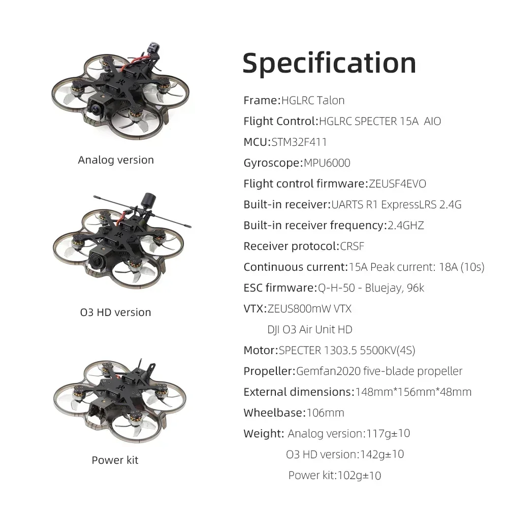 HGLRC Talon 2 Inch Cinewhoop F - مراجعة Rc Helicopter Gas وسعره