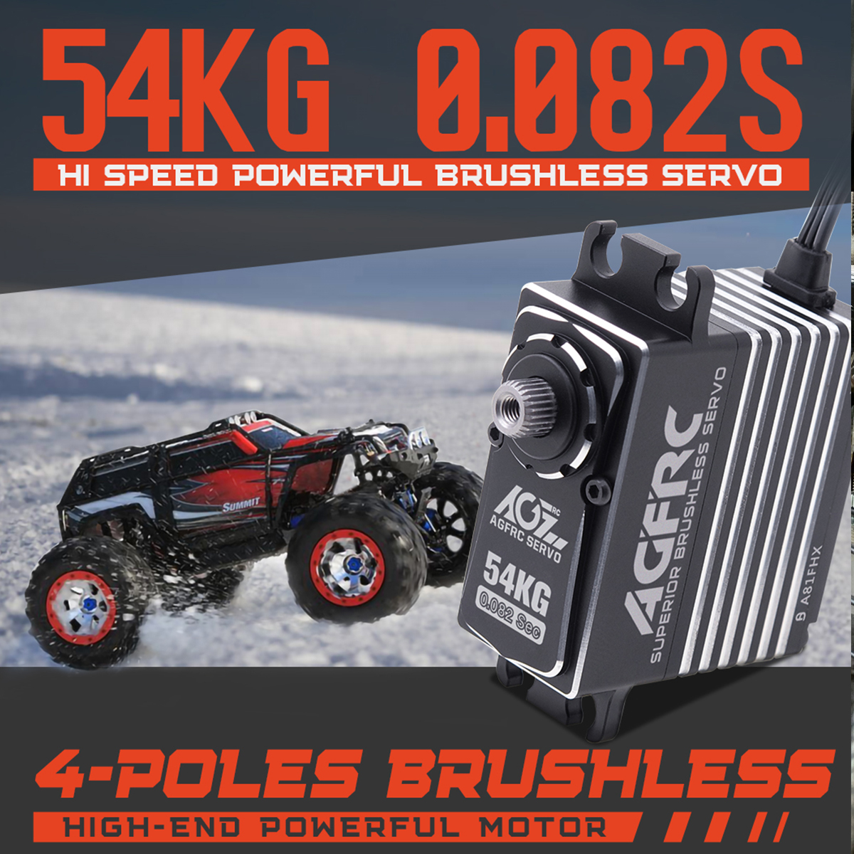 AGFRC A81FHX 54KG HV 4-Pole Br - مراجعة Rc Helicopter Large وسعره