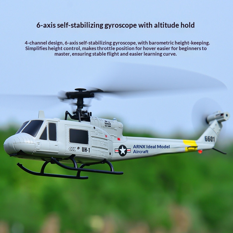 Huey F6601 4CH RC Helicopter - - مراجعة Rc Helicopter Single Rotor وسعره