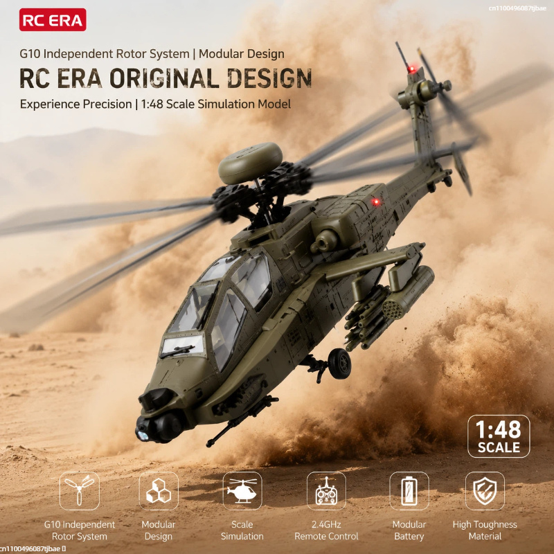 Rc Era Ah 64d Apache Helicopte - مراجعة Rc Helicopter Single Rotor وسعره