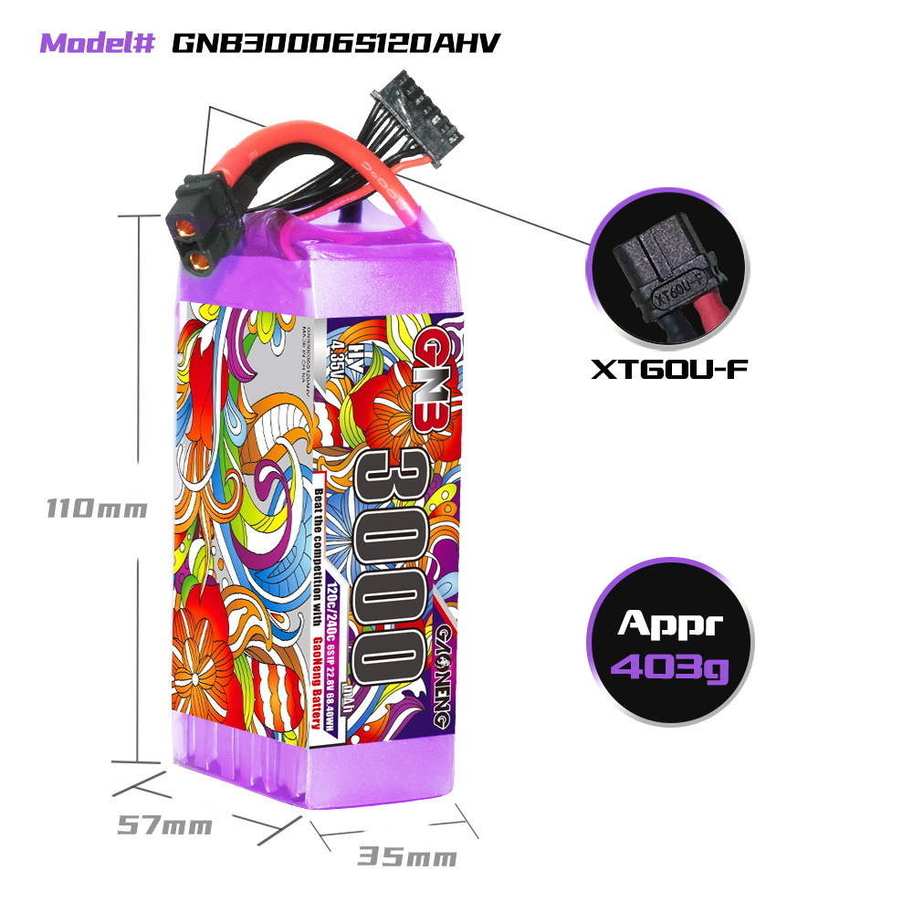 GNB Lipo Battery 6S 22.8V 3000 - مراجعة Rc Helicopter Battery وسعره