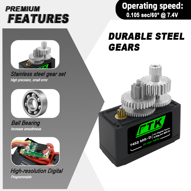 PTK 7452 MG-D 9g Digital Servo - مراجعة Rc Helicopter Servo وسعره