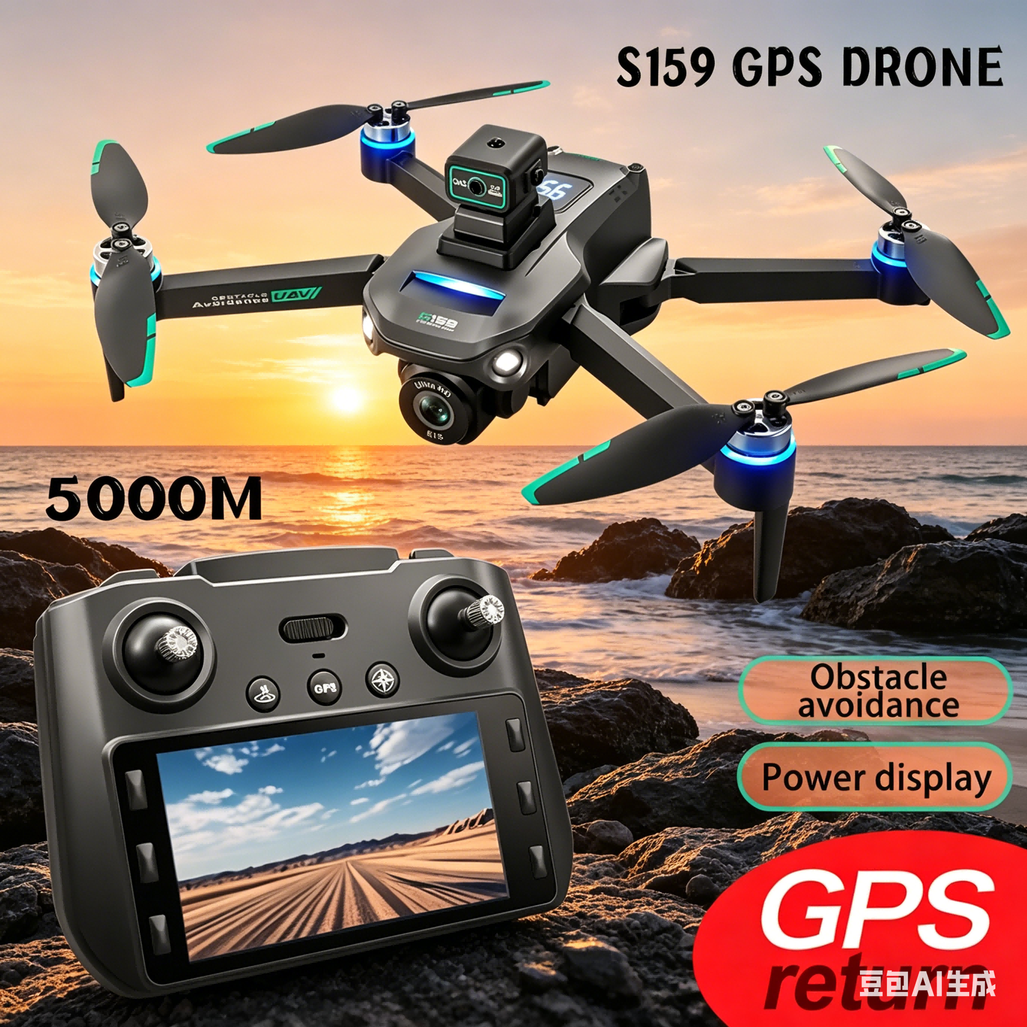 S159 GPS Drone 4K Profesional  - مراجعة Rc Helicopter Electric وسعره
