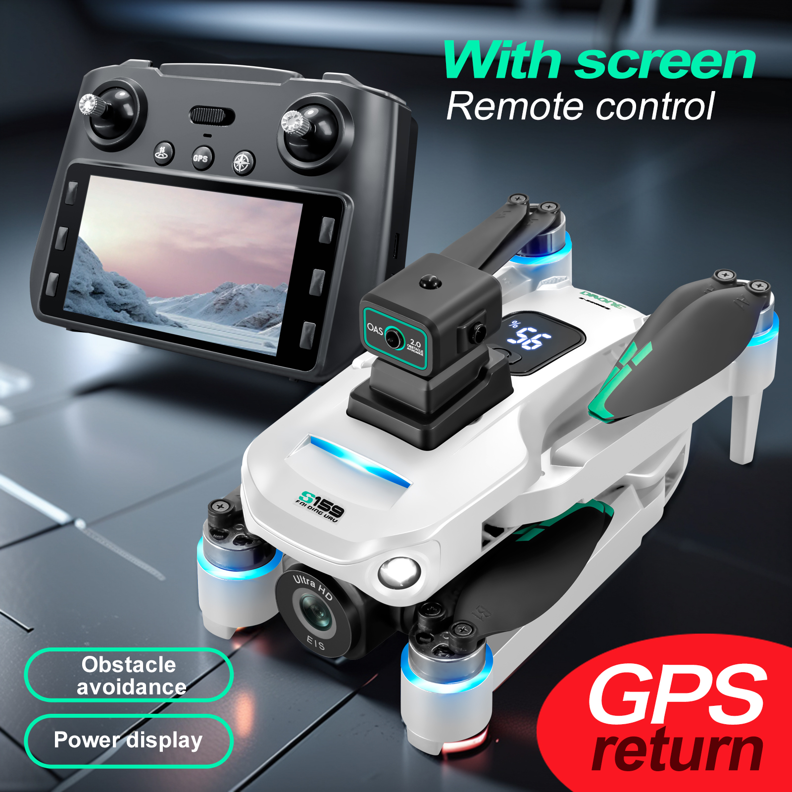 S159 GPS Drone 4K Profesional  - مراجعة Rc Helicopter Electric وسعره