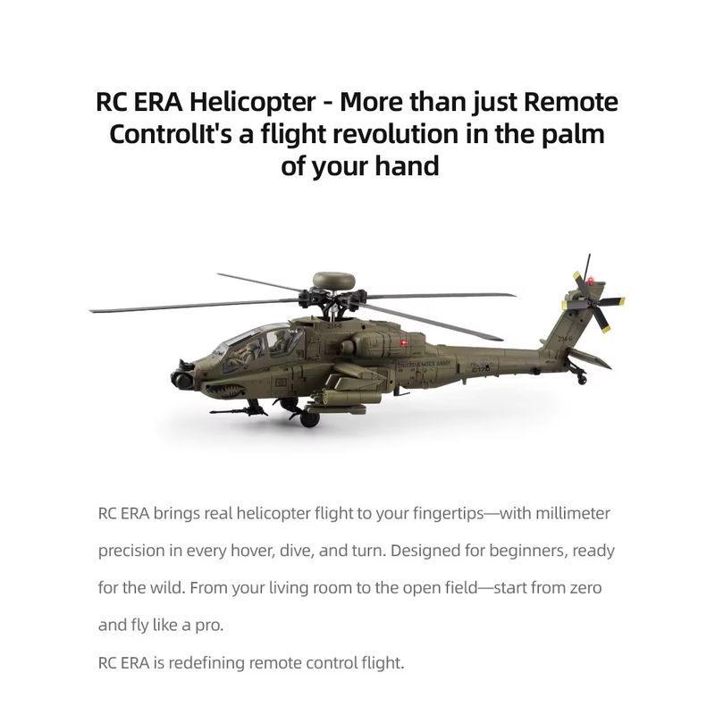 New In Stock RC Era Ah-64d Apa - مراجعة Rc Helicopter Single Rotor وسعره